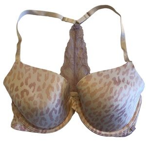Victoria's Secret Racerback Animal Print Demi Bra.  Size 32DD